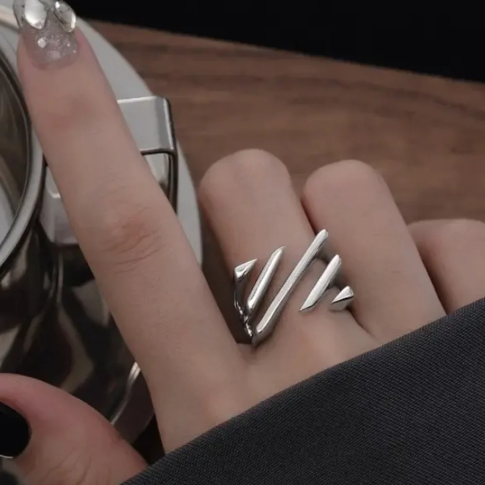 NEW! Silver Plated Simple & Minimalist Geometric Design Women's Ring